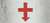 A red cross with an arrow pointed downwards
